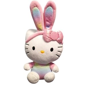 Ty Sanrio Hello Kitty Easter Bunny Plush In Pastel Pink Blue And Yellow
